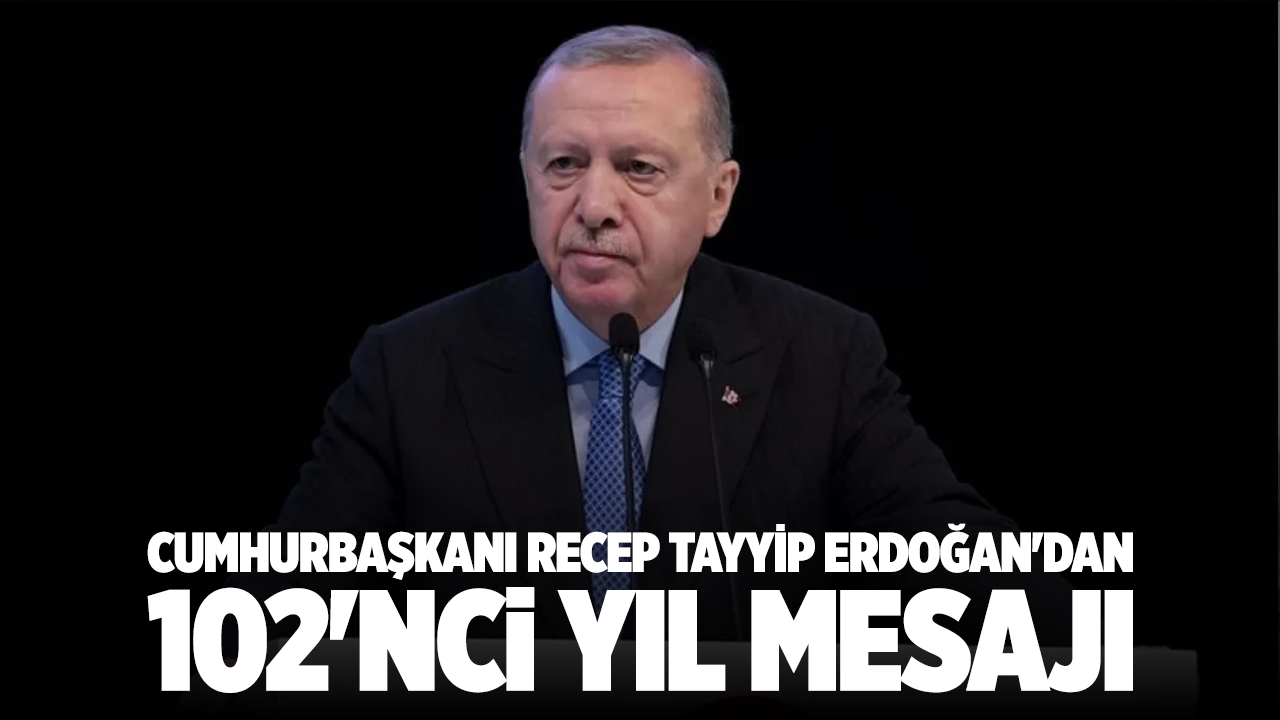 Cumhurbaşkanı Recep Tayyip Erdoğan'ın 102'nci yıl mesajı