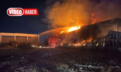 Manisa’da kauçuk fabrikasında yangın!