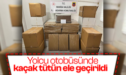 Yolcu otobüsünde kaçak tütün ele geçirildi