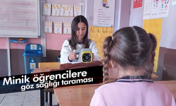 Sarıgöl’de öğrencilere göz sağlığı taraması devam ediyor