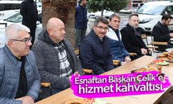 Çimentepe Caddesi esnaflarından Başkan Çelik’e hizmet teşekkürü