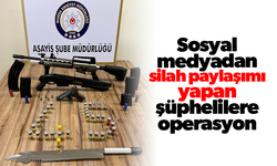 Sosyal medyadan silah paylaşımı yapan şüphelilere operasyon