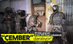 "Çember-8 Operasyonları'nda" 4 bin 951 firari yakalandı!