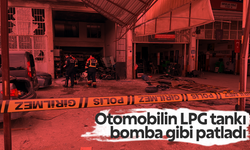 Otomobilin LPG tankı bomba gibi patladı