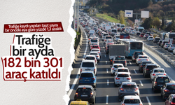 Trafiğe 182 bin 301 araç daha katıldı