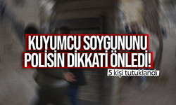 Kuyumcuyu soymak isteyen hırsızlar polisten kaçamadı