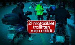 Manisa’da 21 motosiklet trafikten men edildi