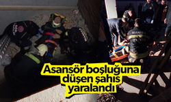 Asansör boşluğuna düşen şahıs yaralandı