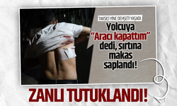 Taksicinin sırtına makas saplayan zanlı tutuklandı