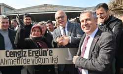 Başkan Ergün'e Ahmetli’de coşkulu karşılama
