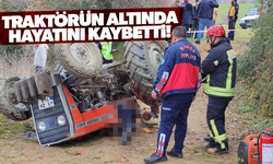 Devrilen traktörünün altında hayatını kaybetti