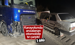 Karayolunda arızalanan otomobile tır çarptı: 1 ölü