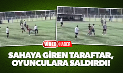Sahaya giren taraftar, oyunculara saldırdı!