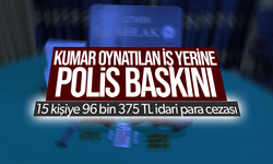 Kumar oynatılan iş yerine polis baskını!