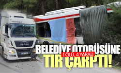 Belediye otobüsüne tır çarptı! 1 ölü, 4 yaralı