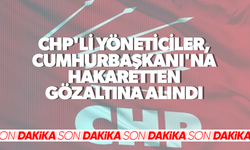 CHP'li yöneticiler, Cumhurbaşkanı'na hakaretten gözaltına alındı