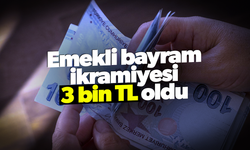 Emekli bayram ikramiyesi 3 bin TL'ye çıktı!
