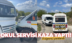 Okul servisi kaza yaptı! 9 öğrenci yaralı