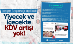 Yiyecek ve içecekte KDV artışı yok!