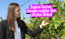 Başkan Durbay, doludan mağdur olan çiftçileri dinledi