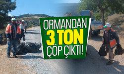 Sarıgöl ormanlarından 3 ton çöp toplandı