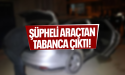 Şüpheli araçtan silah çıktı