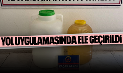 Yol uygulamasında 40 litre kaçak alkol ele geçirildi