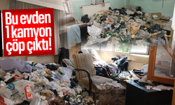 Yaşlı adamın evinden 1 kamyon çöp çıktı