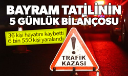 Tatilin 5 günlük bilançosu açıklandı