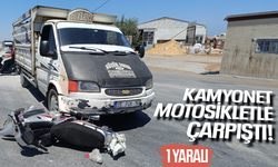 Kamyonet motosikletle çarpıştı! 1 yaralı