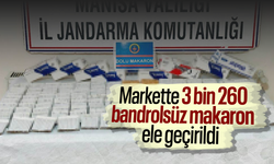 Markette makaron ele geçirildi