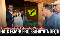 Manisa'da halk ekmek projesi hayata geçti... Ekmek 5 tl