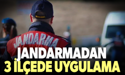 Jandarmadan 3 ilçede asayiş uygulaması