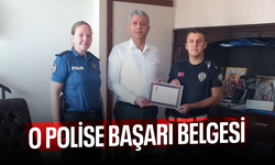 Kadına şiddet olayına müdahale eden polise başarı belgesi