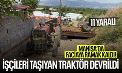 İşçileri taşıyan traktör devrildi... 11 kişi yaralandı