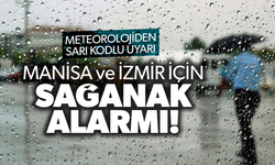 Meteoroloji uyardı! Manisa, İzmir ve 5 il için sağanak alarmı