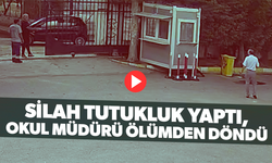 Silah tutukluk yaptı, okul müdürü ölümden döndü