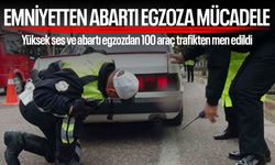 Yüksek ses ve abartı egzozdan 100 araç trafikten men edildi