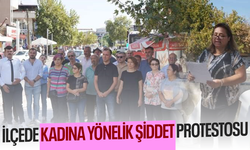 Sarıgöl’de kadına yönelik şiddete hayır protestosu