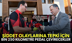 Şiddet olaylarına tepki için bin 250 kilometre pedal çevirecekler