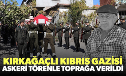 Kırkağaçlı Kıbrıs Gazisi İbrahim Çam askeri törenle toprağa verildi