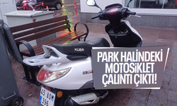 Park halindeki motosiklet çalıntı çıktı!