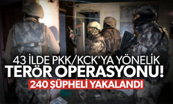 43 ilde PKK/KCK'ya yönelik terör operasyonu!