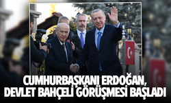 Cumhurbaşkanı Erdoğan ile Devlet Bahçeli arasındaki görüşme başladı