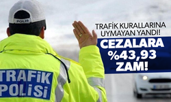 Trafik cezalarına %43,93 zam!