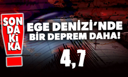 Ege Denizi'nde bir deprem daha meydana geldi!