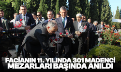 Soma faciasının 11. yılında 301 madenci mezarları başında anıldı