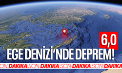 Ege Denizi'nde 6 büyüklüğünde deprem