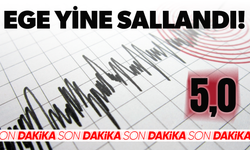 Ege Denizi açıklarında 5 büyüklüğünde deprem