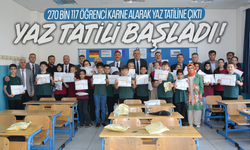 Manisa'da 270 bin 117 öğrenci karne alarak yaz tatiline çıktı